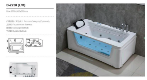  Bồn tắm sục Massage Pate B-2250